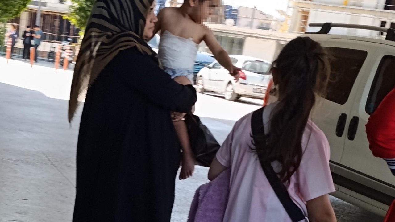 Üzerine kaynar çay dökülen çocuk hastaneye kaldırıldı