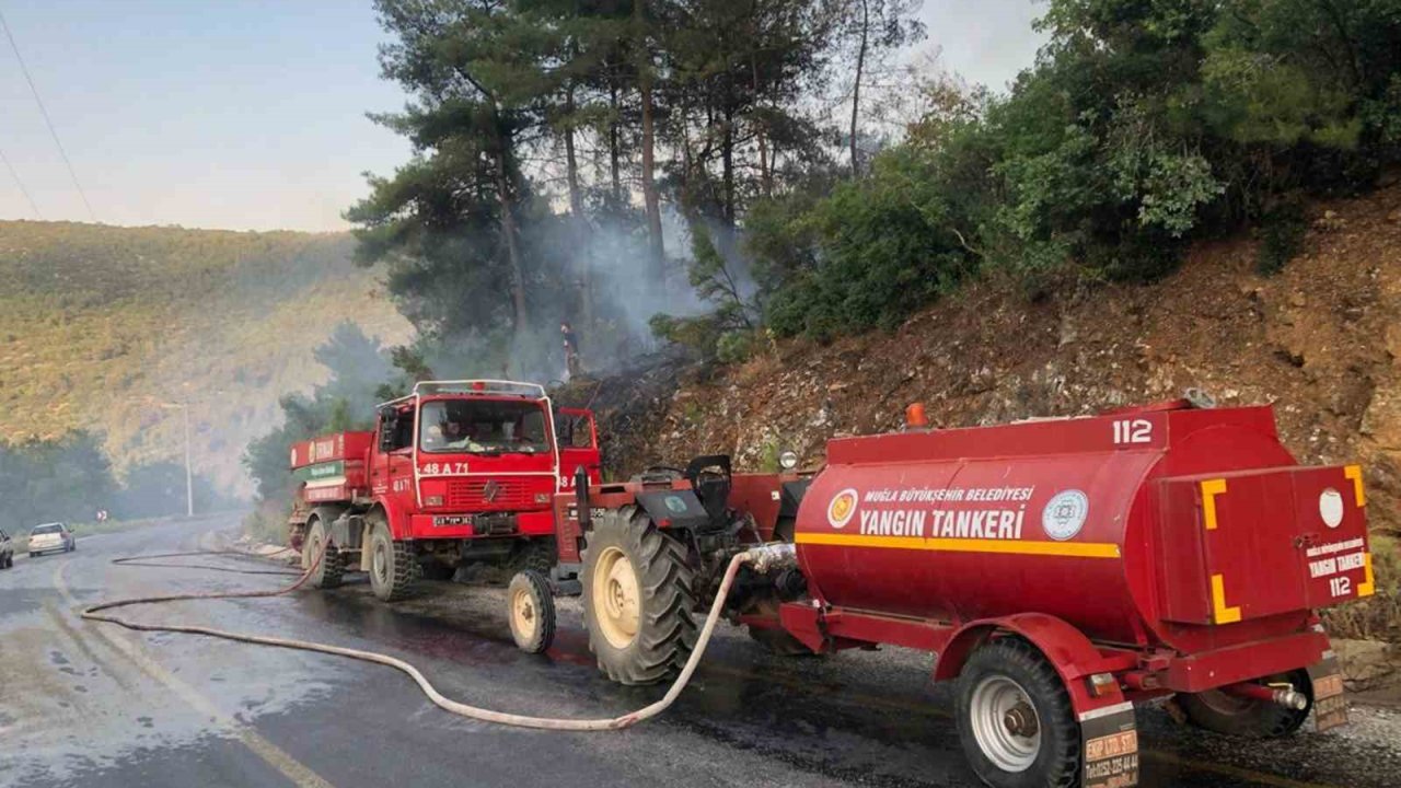 Menteşe’de orman yangını büyümeden söndürüldü