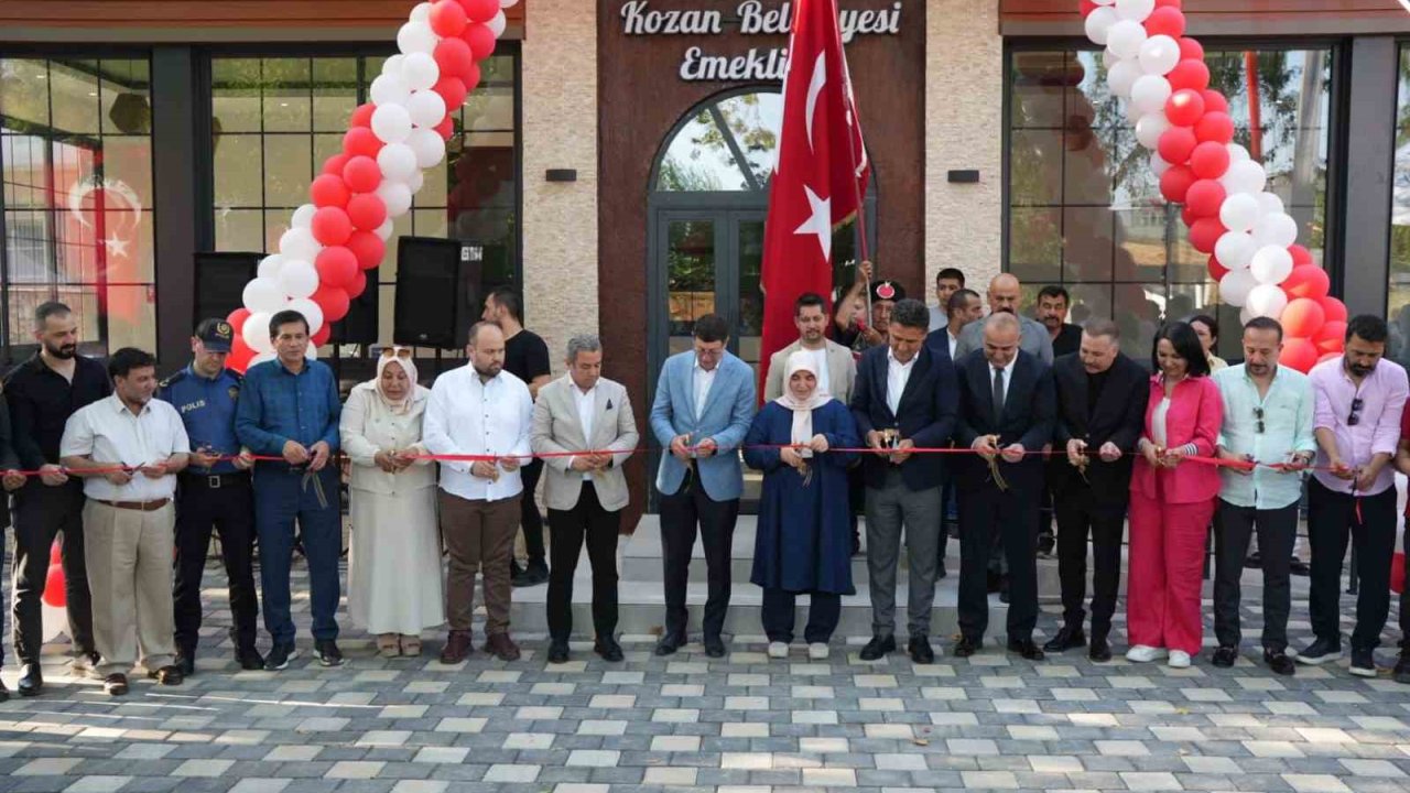 Kozan’da emeklilere özel sosyal tesis hizmete açıldı