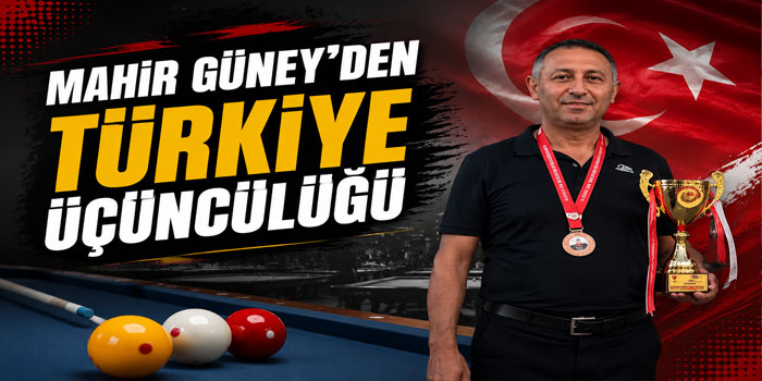 Mahir Güney Türkiye Üçüncüsü Oldu
