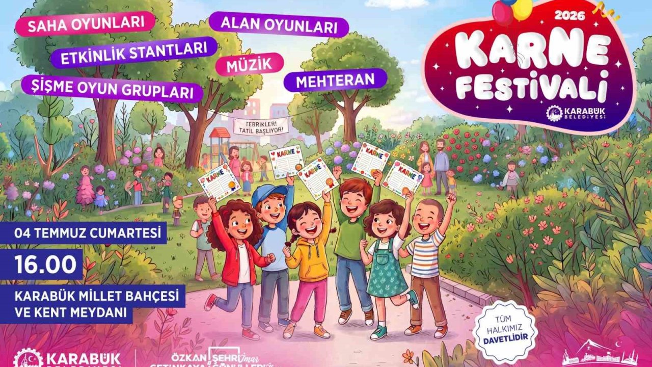 Karabük Belediyesi çocuklar için Karne Festivali düzenliyor