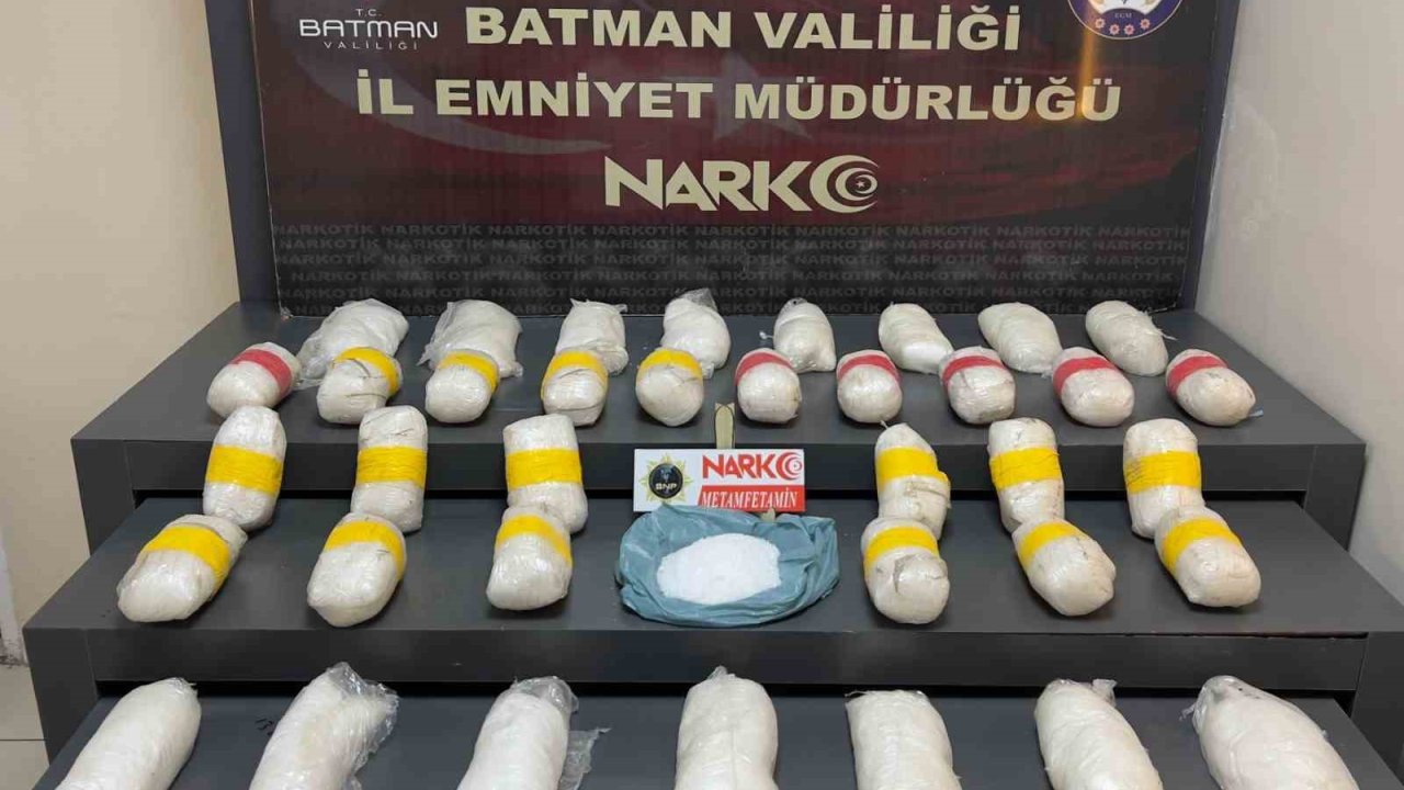 Batman’da uyuşturucu operasyonu: 19 kilo metamfetamin ele geçirildi