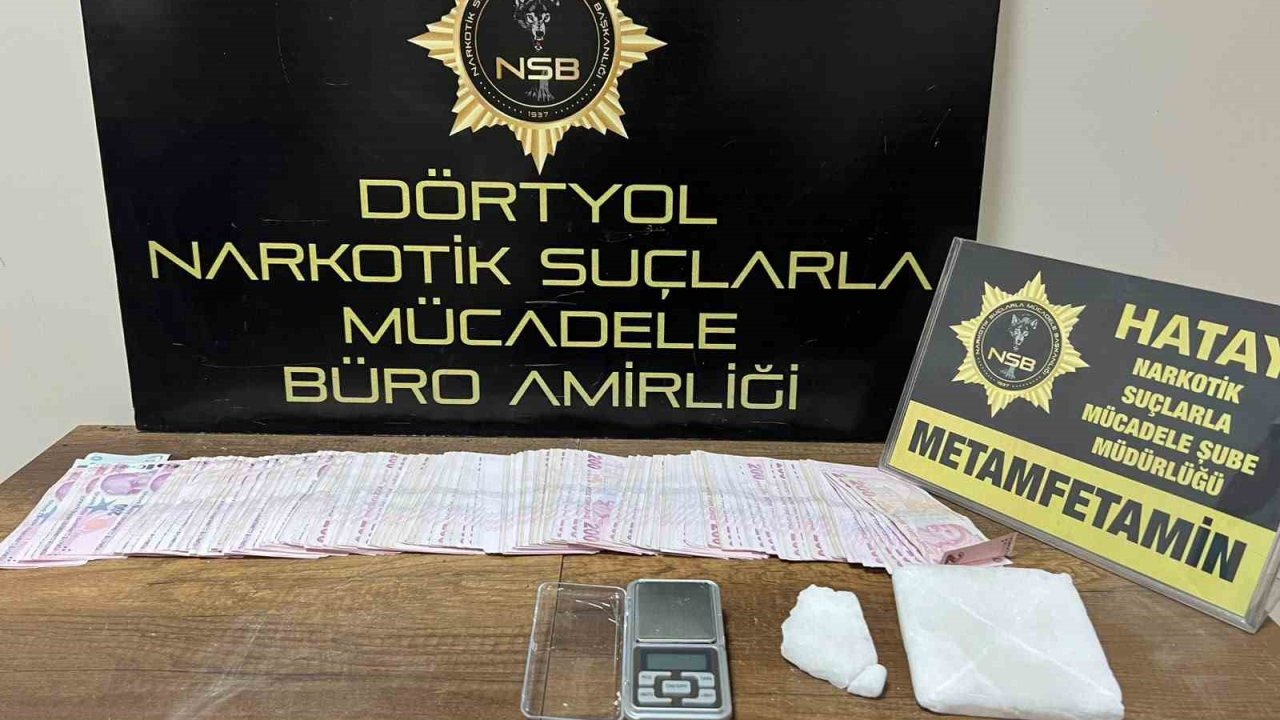 Erzin’de 250 gram metamfetamin ele geçirildi