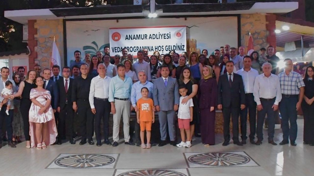 Anamur Adliyesinde görev yeri değişen yargı mensuplarına veda programı