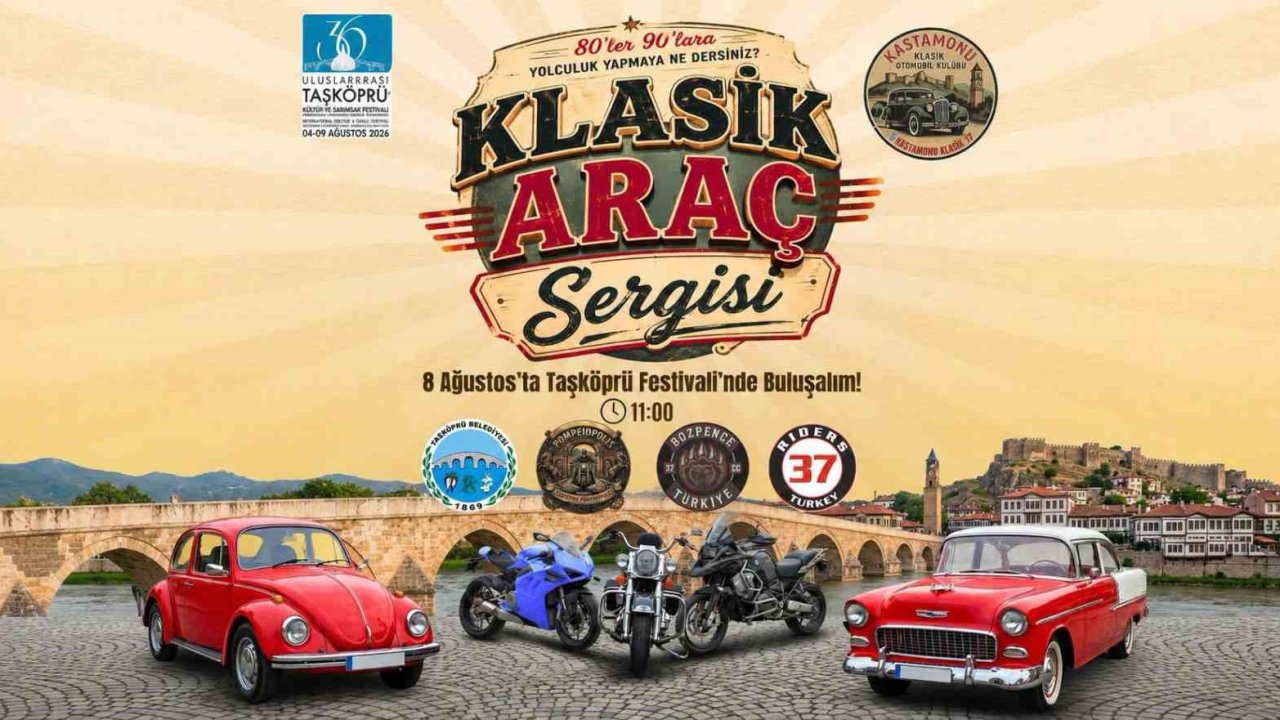 Taşköprü Uluslararası Kültür ve Sarımsak Festivali’nde klasik araç sergisi düzenlenecek