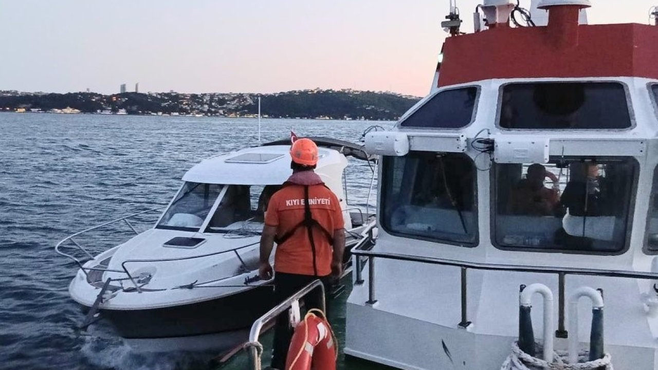 Sarıyer açıklarında su alan tekne kurtarıldı