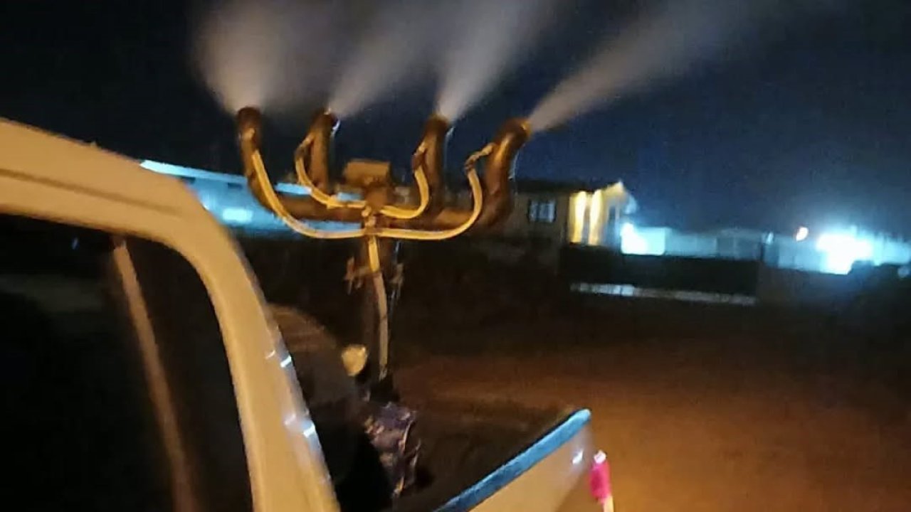 Germencik’te gece ilaçlaması sürüyor