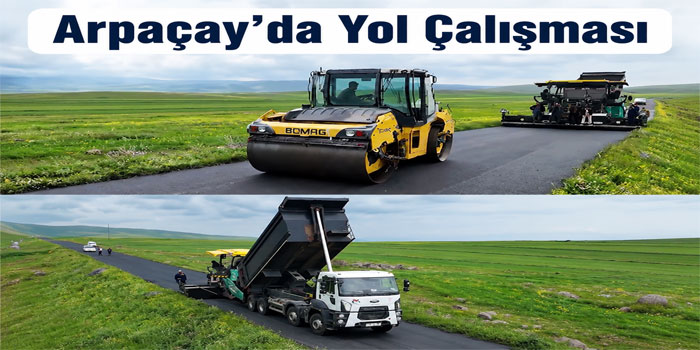 Kars İl Özel İdaresi’nden Arpaçay’da Yol Çalışması