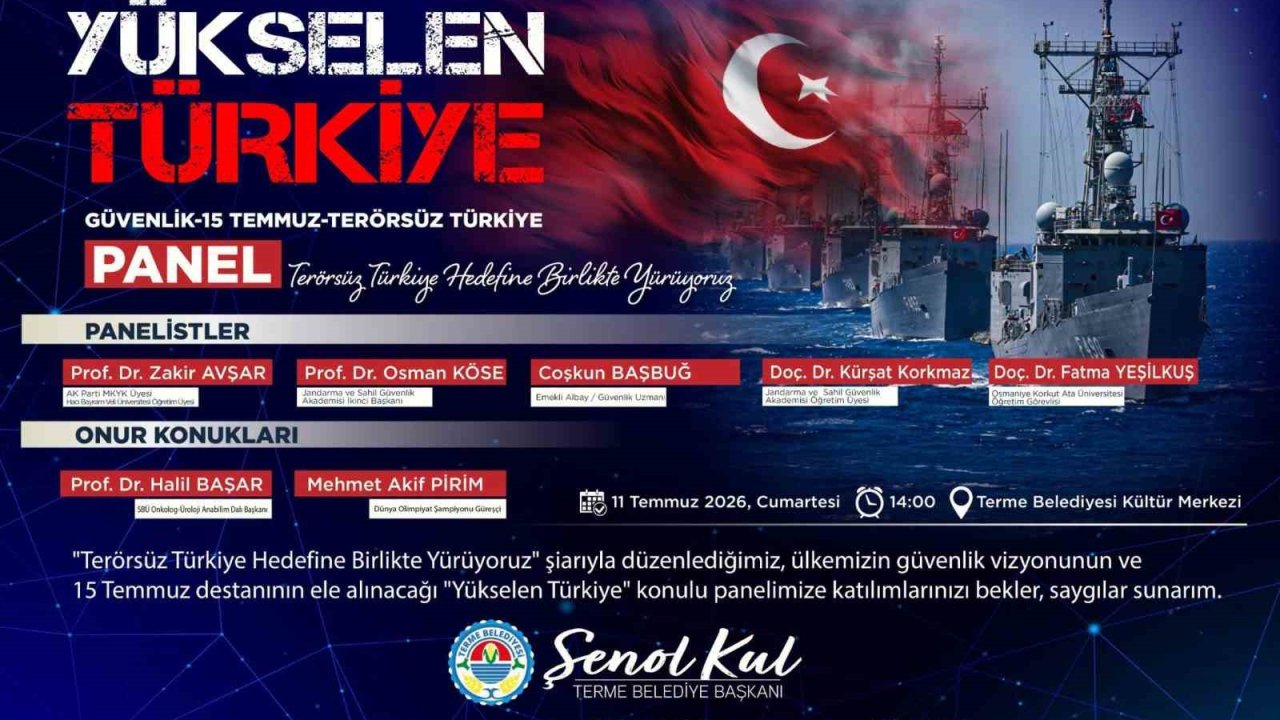 Terme’de "Yükselen Türkiye" paneli düzenlenecek