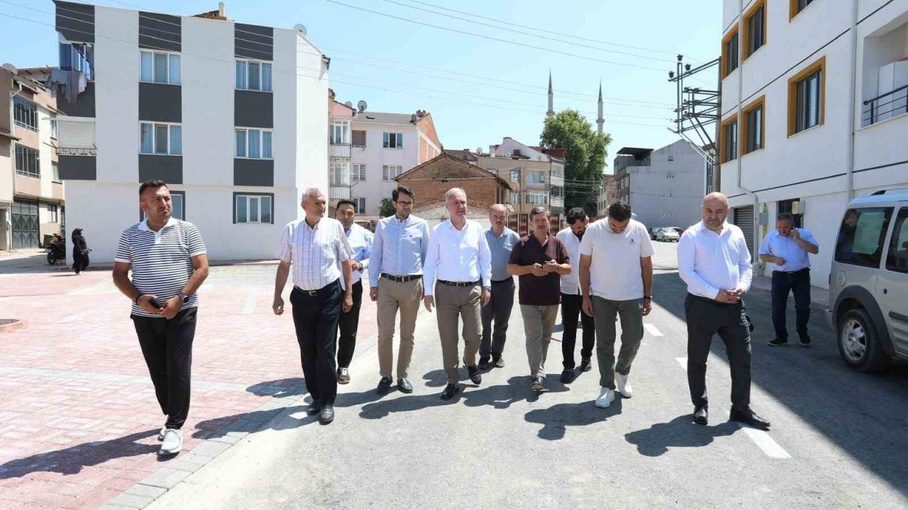 Başkan Taban tamamlanan asfalt ve otopark çalışmalarını yerinde inceledi