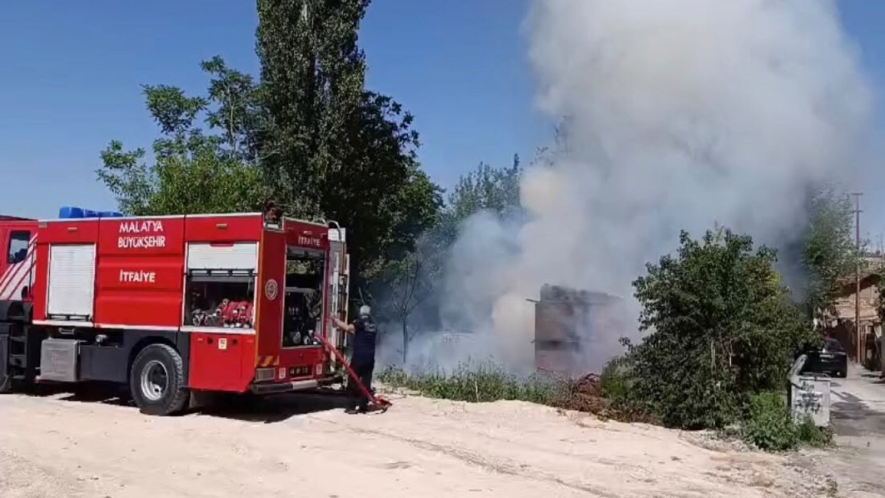 Malatya’da korkutan bahçe yangını