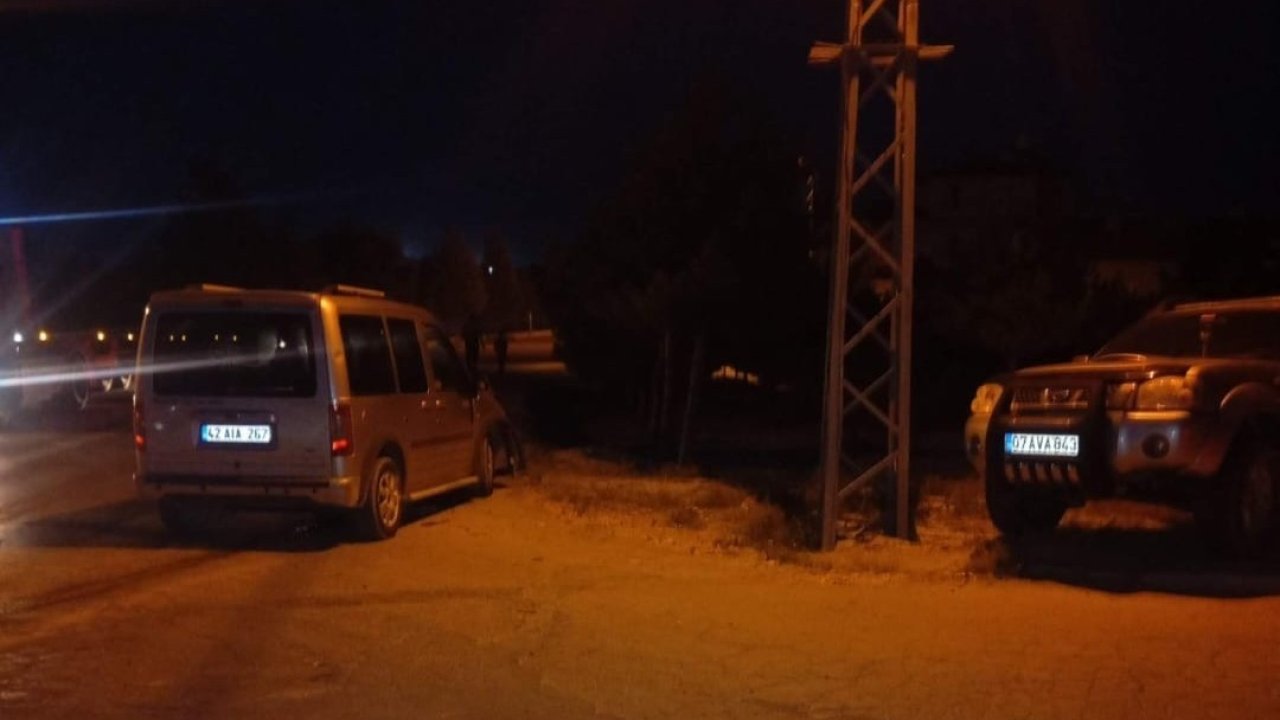 Karapınar’da iki kamyonet çarpıştı: 2 yaralı