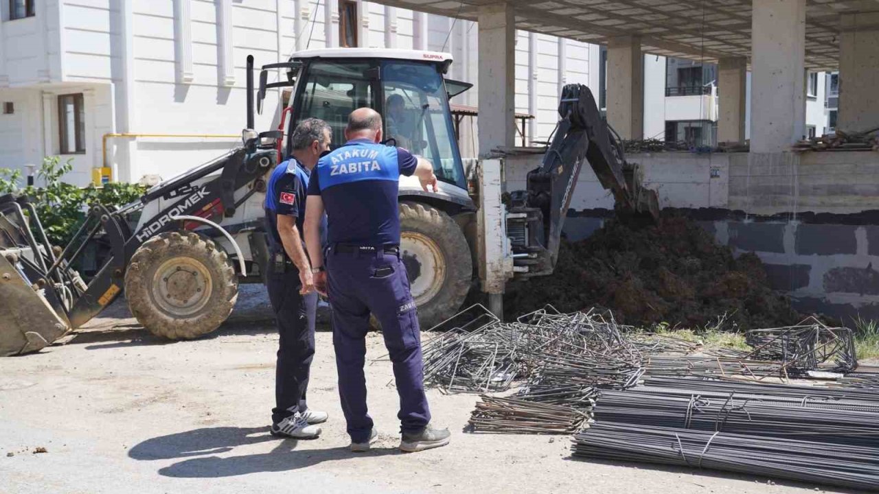 Atakum’da kurallara uymayan inşaat firmalarına uyarı