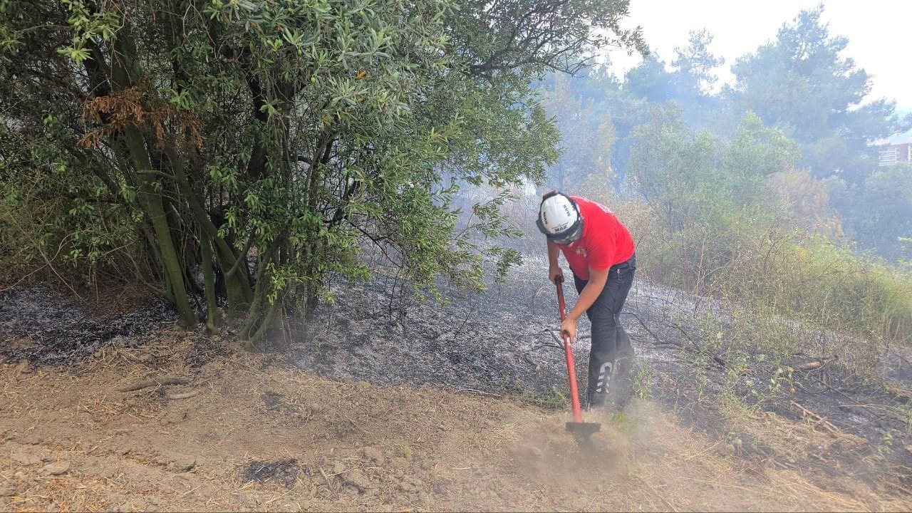 Mudanya’da rüzgarın etkisiyle büyüyen yangın kontrol altına alındı