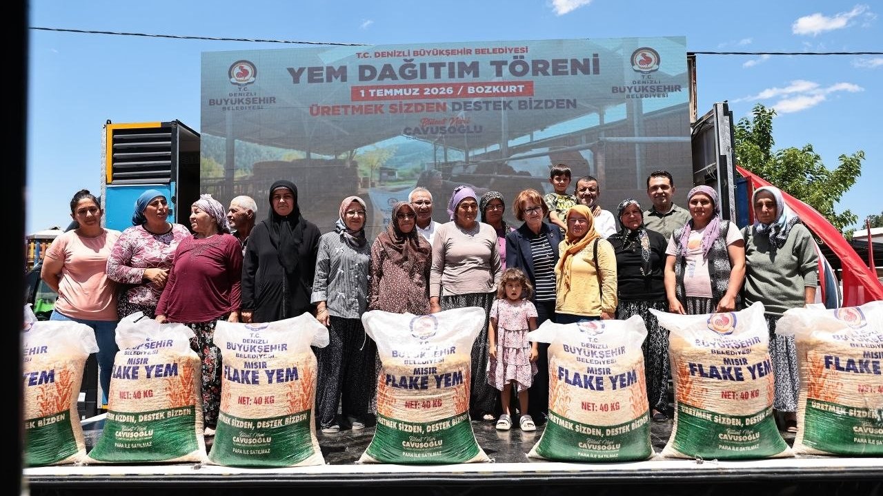 Denizli’de 19 ilçede 32 bin çuval yem yetiştiriciyle buluştu