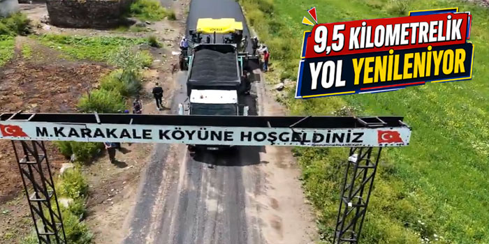 Kars'ta 9,5 Kilometrelik Asfalt Çalışması Başladı