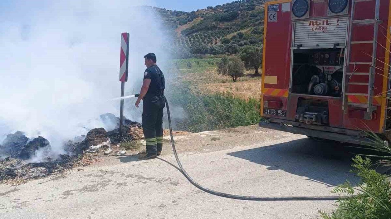 Altınözü’de çöplük yangını