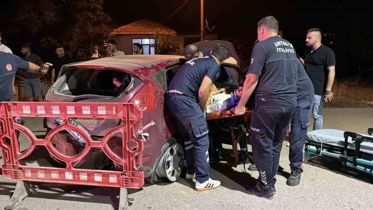 Gazipaşa’da otomobil takla attı: 4 yaralı