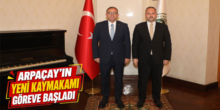 Vali Polat’tan Arpaçay’ın Yeni Kaymakamına Başarı Dileği