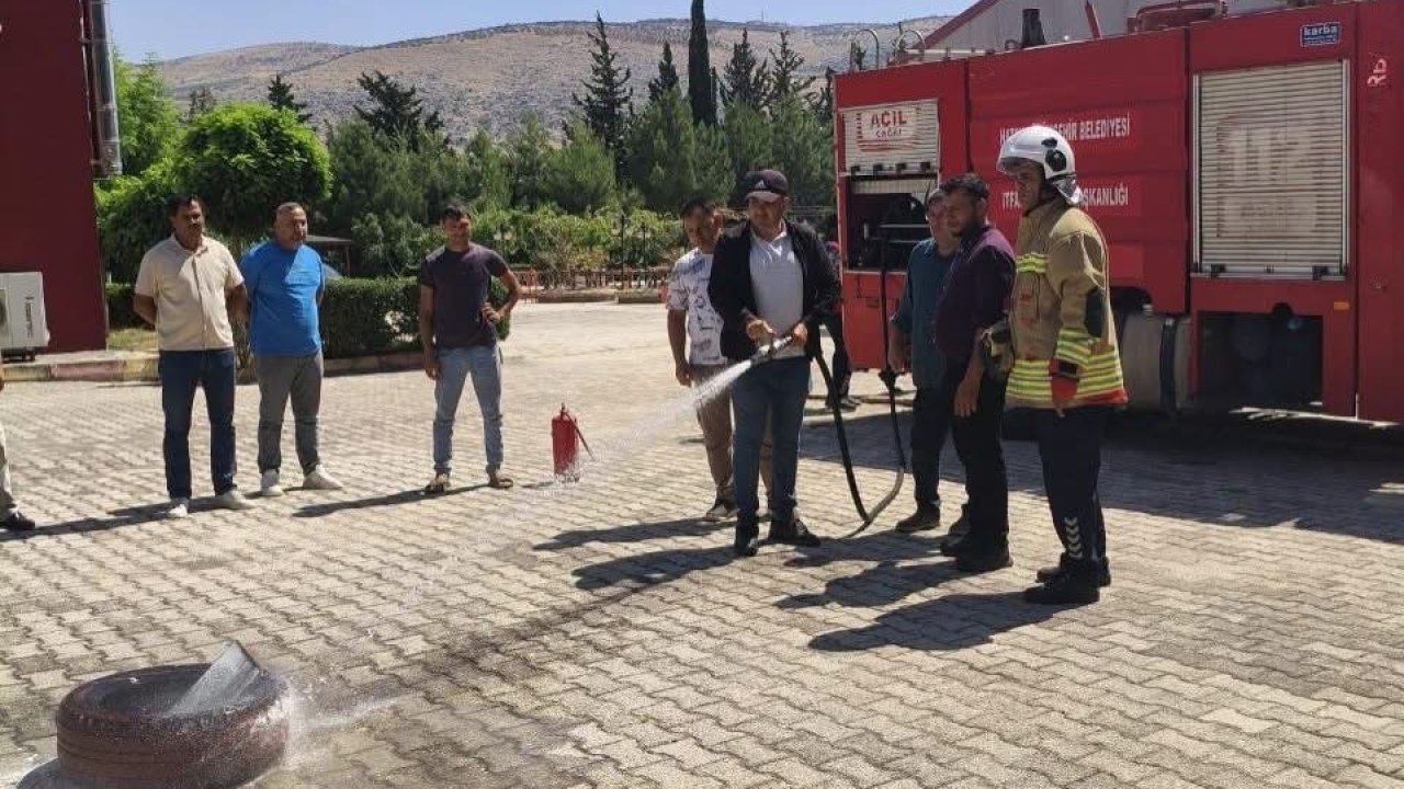 Belen ve Reyhanlı’da temel yangın eğitimi verildi