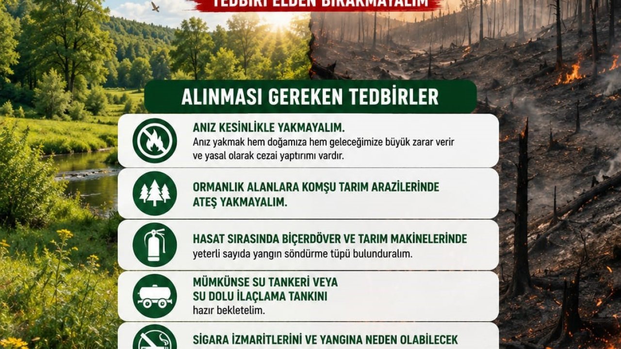 Kozan İlçe Tarım Müdürlüğü’nden anız uyarısı