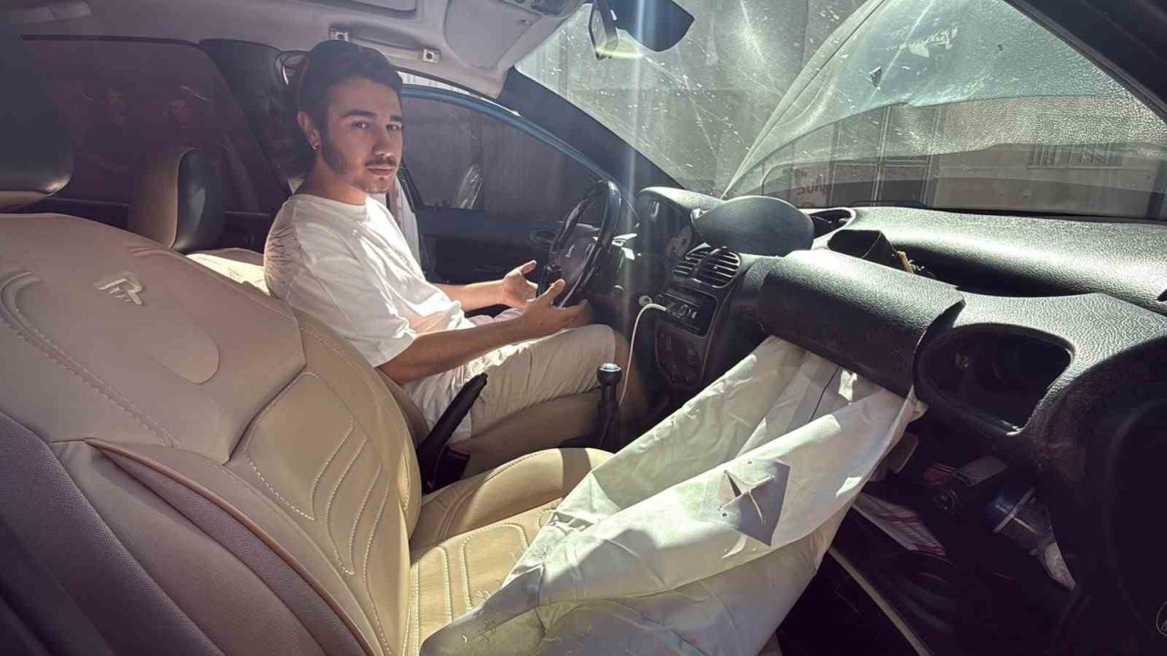 Rögar kapağı nedeniyle alın teriyle aldığı aracının airbagleri patladı