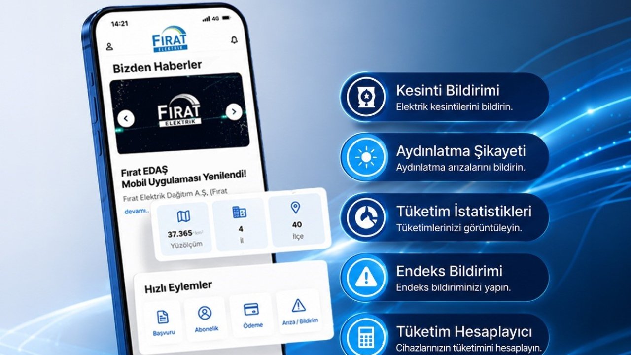 Fırat EDAŞ mobil uygulamasını yeniledi