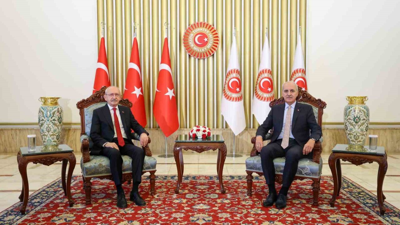 TBMM Başkanı Kurtulmuş, CHP Genel Başkanı Kılıçdaroğlu ile görüştü