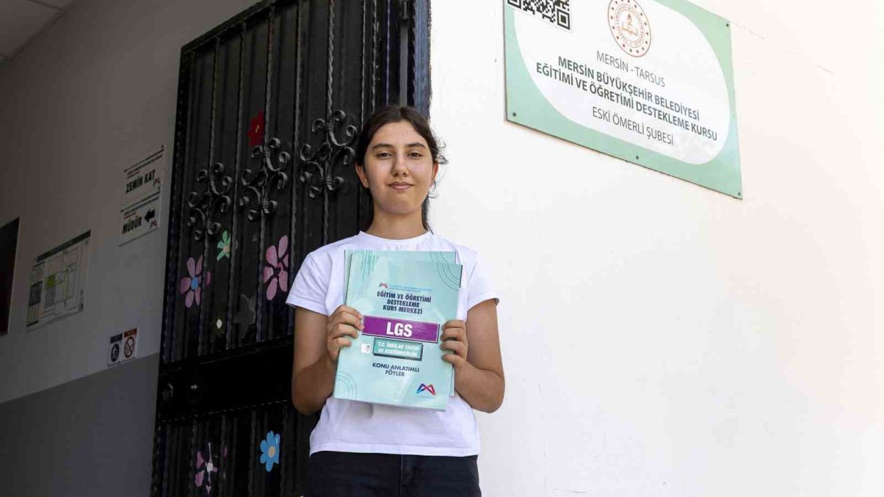 LGS’de Tarsus birincisi Mersin Büyükşehir Belediyesi kurs merkezinden