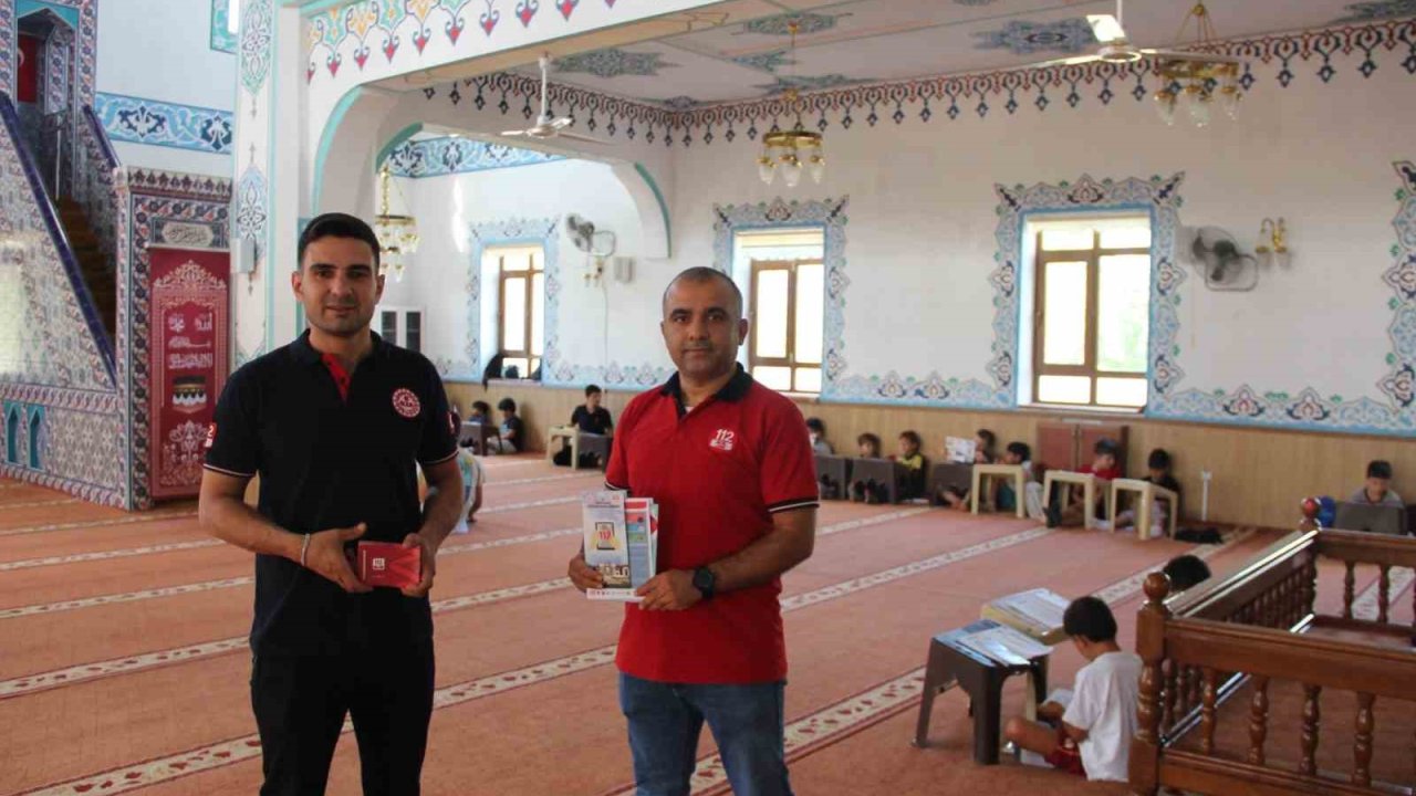Kuran kurslarında 112 Acil çağrı hattı  tanıtımları sürüyor