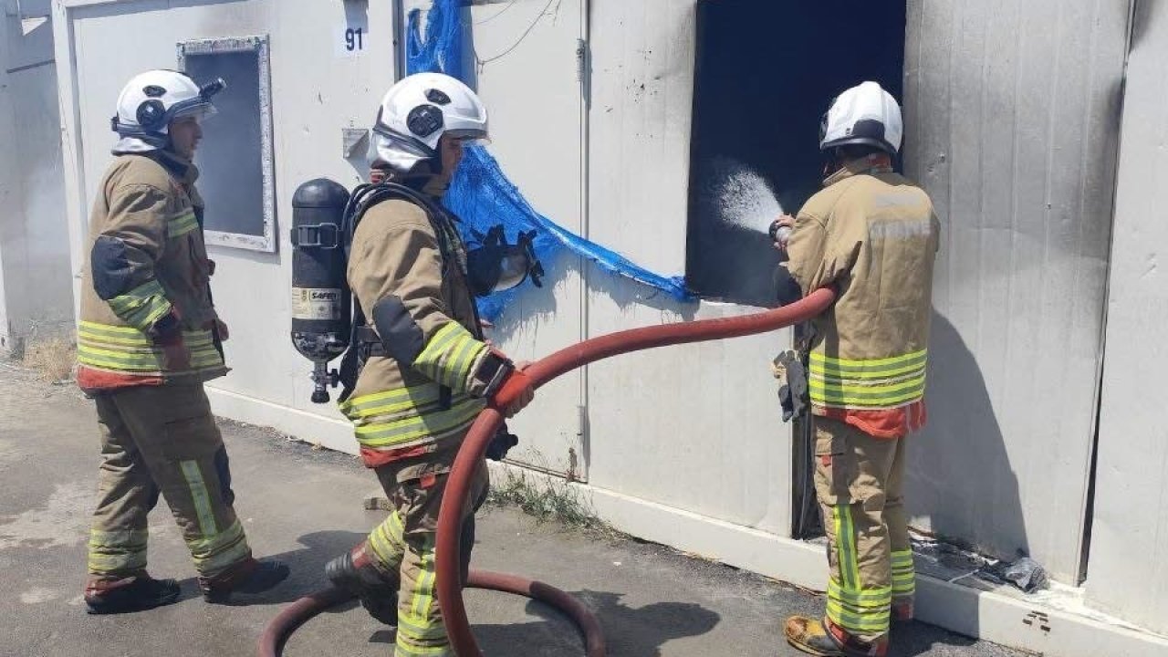 Antakya’da konteynerden alevler yükseldi