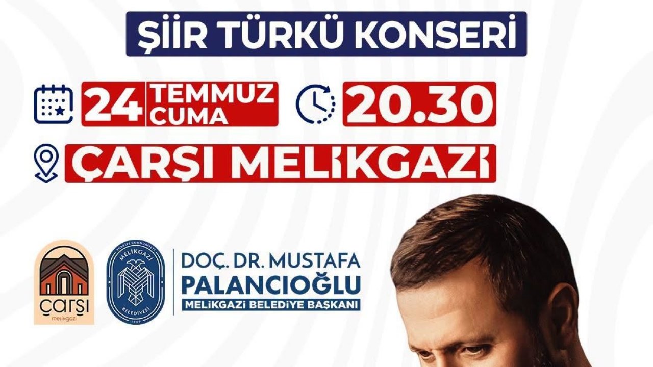 Çarşı Melikgazi’de şiir ve türkü sesleri yükselecek