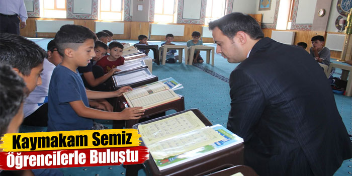 Kaymakam Semiz Yaz Kur’an Kurslarını Ziyaret Etti