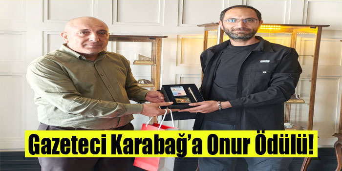Gazeteci Volkan Karabağ'a "Sürekli Basın Kartı" Onuru