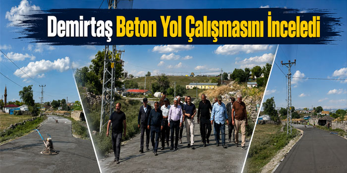 Kaymakam Demirtaş Beton Yol Çalışmasını İnceledi