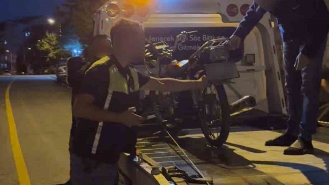 Sahte plakalı ve belgesiz kullanılan motosiklet trafikten men edildi