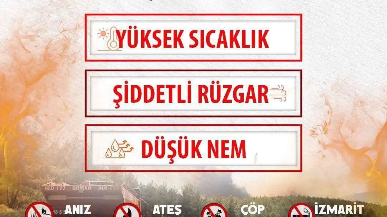 Sinop’ta iki ilçeye yüksek yangın riski uyarısı