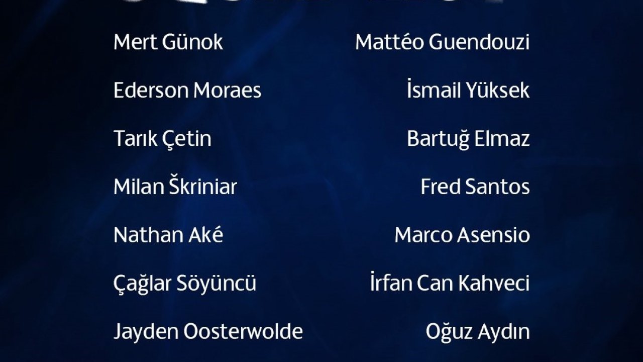 Fenerbahçe’nin, Gornik Zabrze maçı kamp kadrosu belli oldu