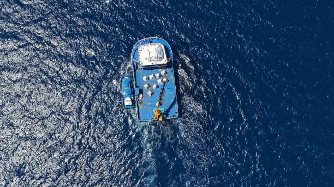Antalya’da 50 yapay resif denize indirildi