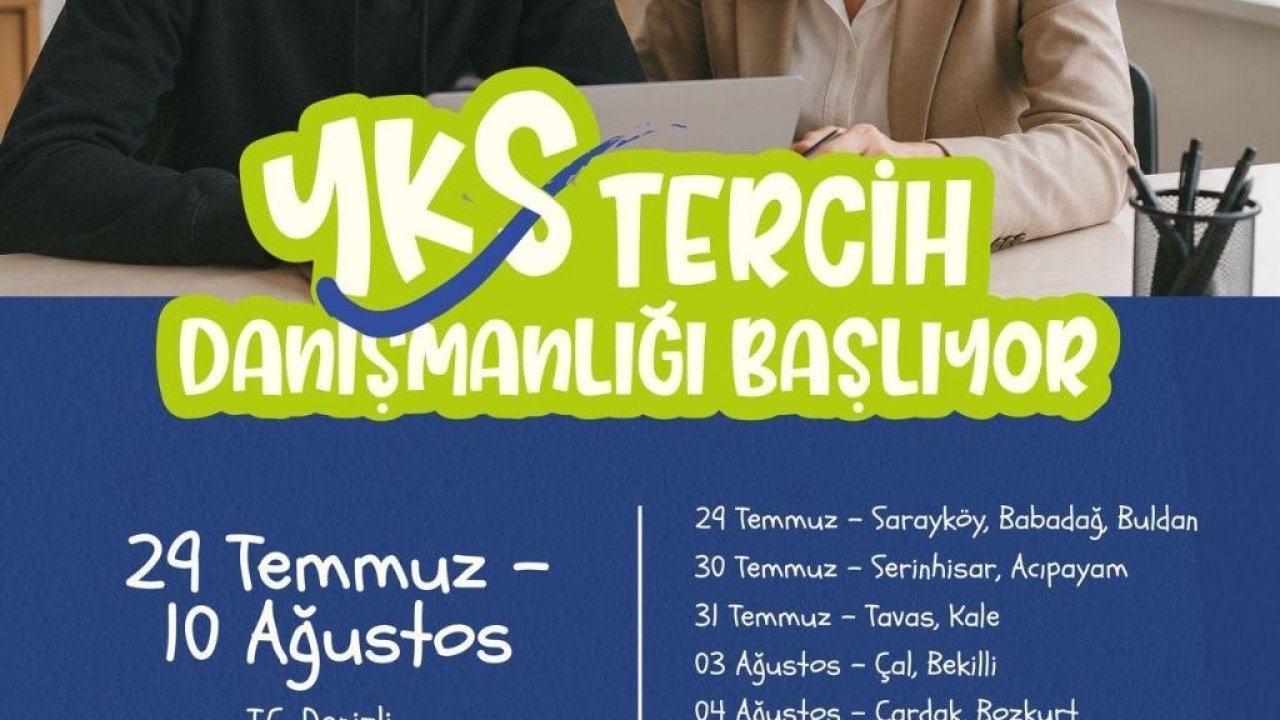 Denizli’de YKS tercih danışmanlığı hizmeti başlıyor