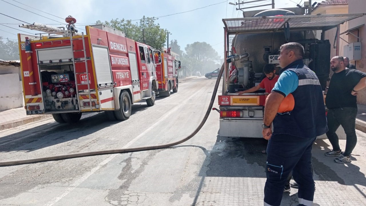 Bahçe temizliği için yakılan ateş evi küle çevirdi, depoda patlayan tüpler korkuya neden oldu