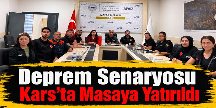 Kars AFAD’dan Yalova İçin Deprem Koordinasyonu