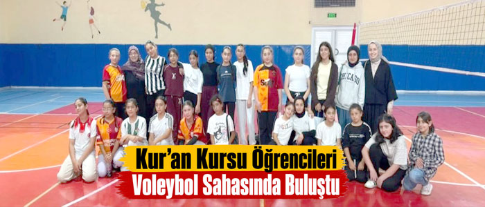 Kur’an Kursu Öğrencileri Voleybol Sahasında Buluştu