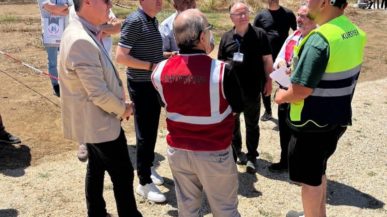 İş makineleri operatörlük sınavı yerinde incelendi