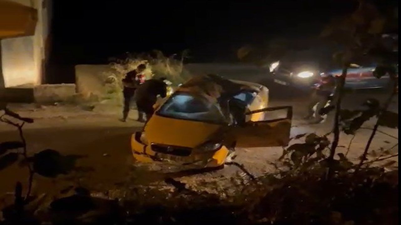 Giresun’da ticari taksi şarampole yuvarlandı: 1 ölü