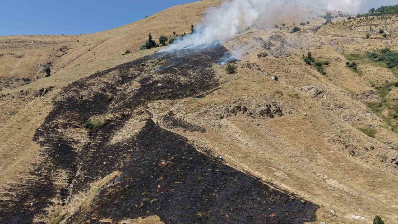 Bitlis’te çıkan örtü yangını itfaiye ve köylüler tarafından söndürüldü