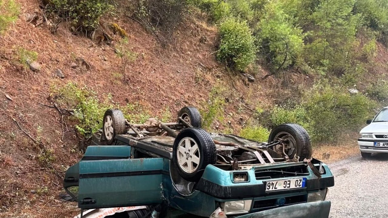 Takla atan otomobilde baba öldü, kızı yaralandı