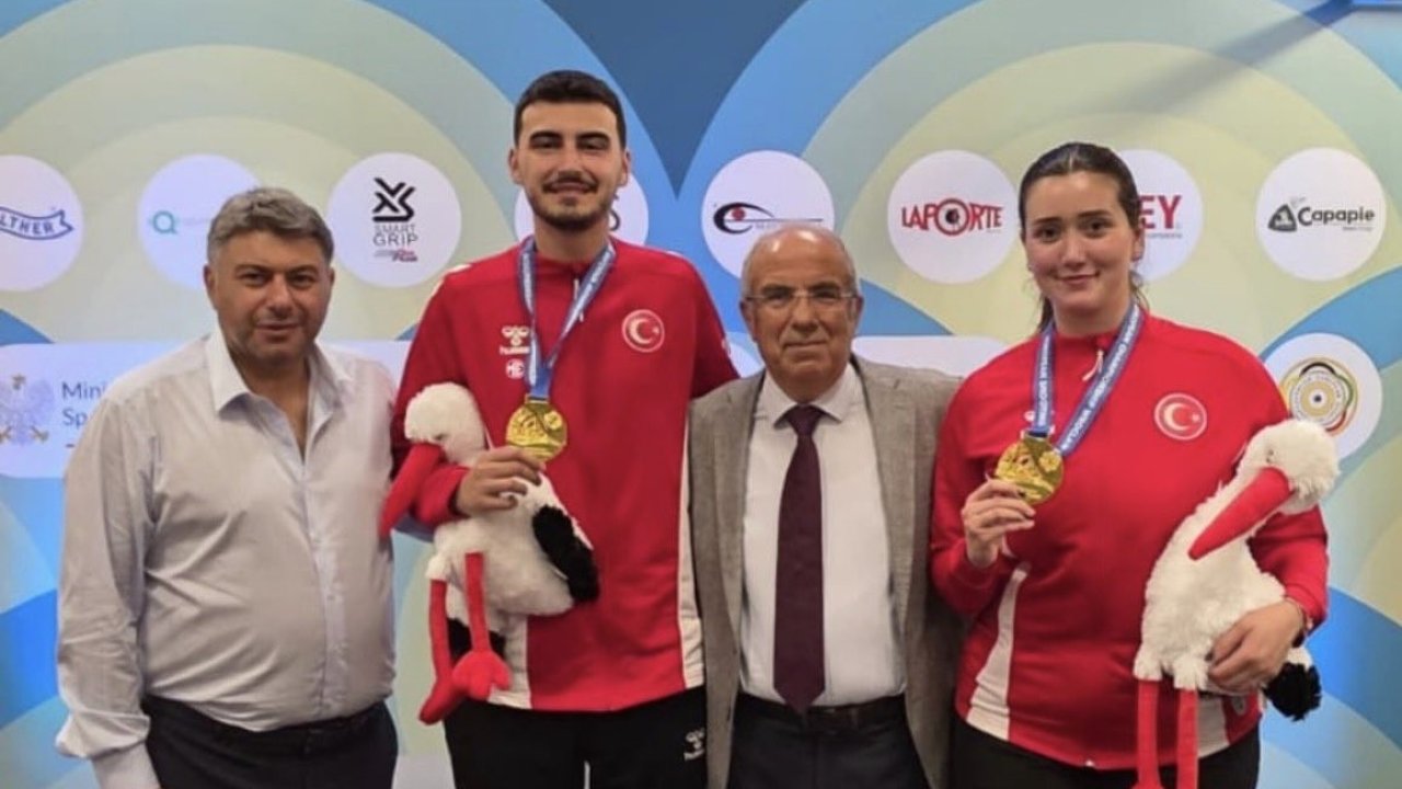 U23 Avrupa Şampiyonası’nda Havalı Tabanca Karışık Takımı’ndan altın madalya