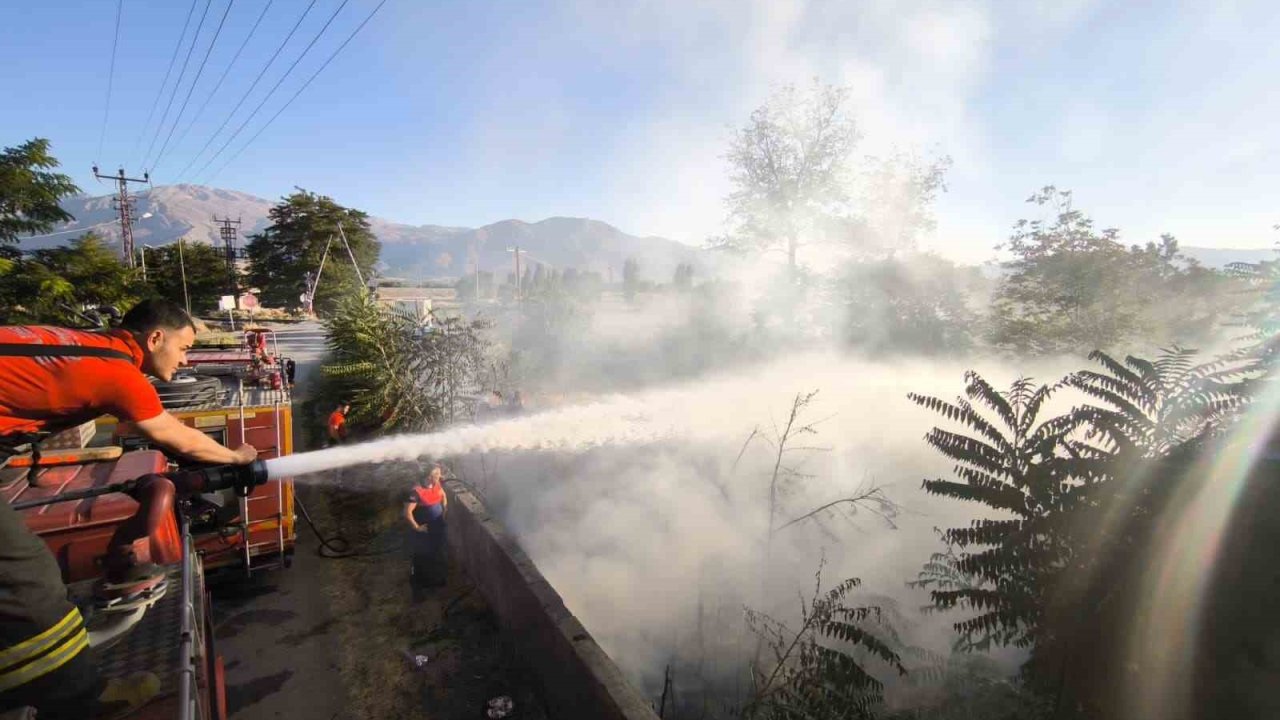 Erzincan’da arsa yangını büyümeden söndürüldü