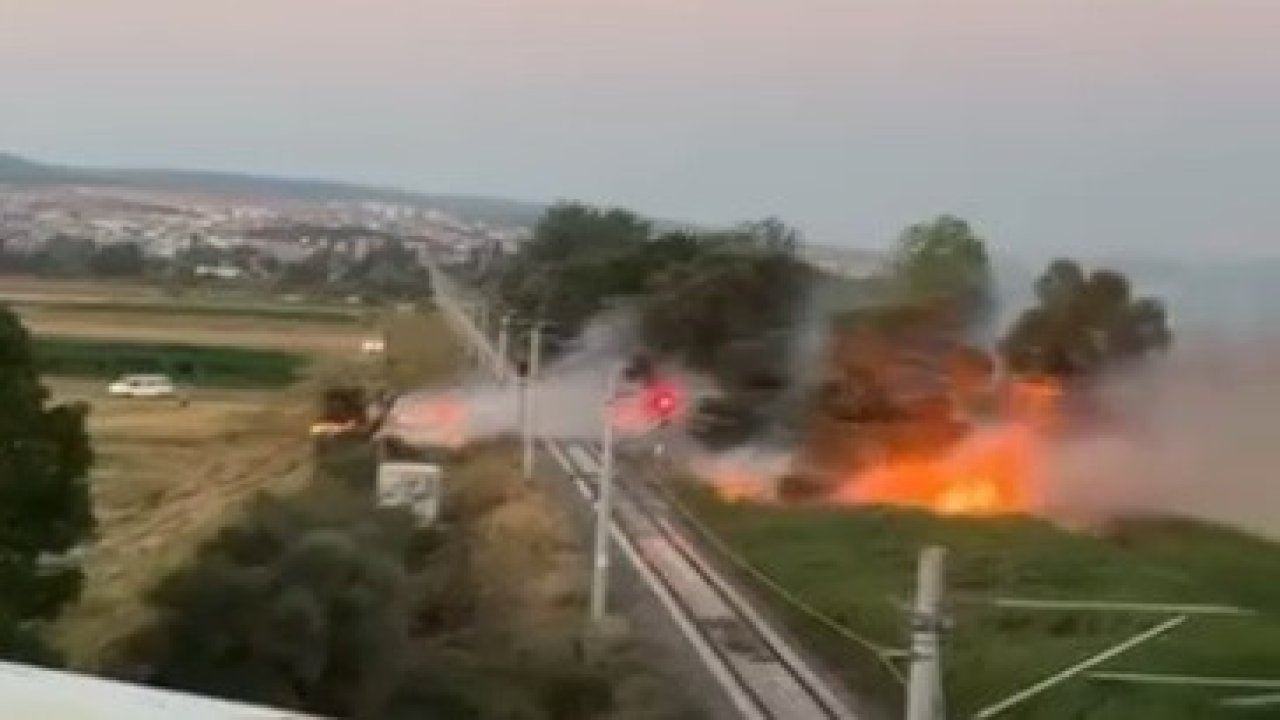 Tavşanlı’da çıkan arazı yangını kısa sürede söndürüldü